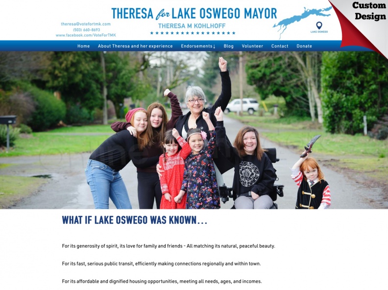 Theresa Kohlhoff for Mayor of Lake Oswego