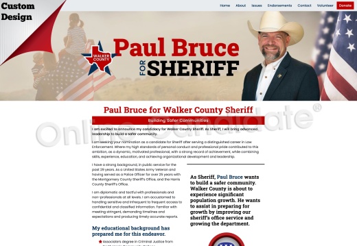 Paul Bruce for Walker County Sheriff