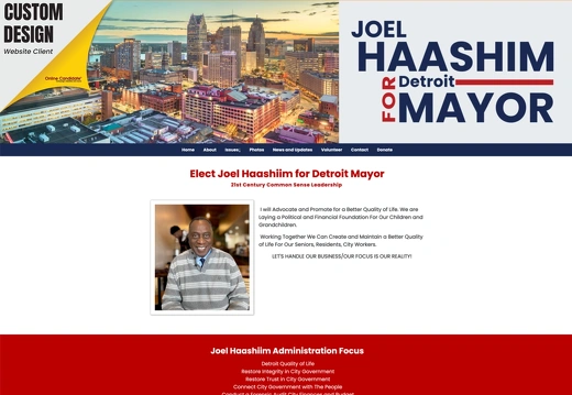 Joel Haashiim for Detroit Mayor.