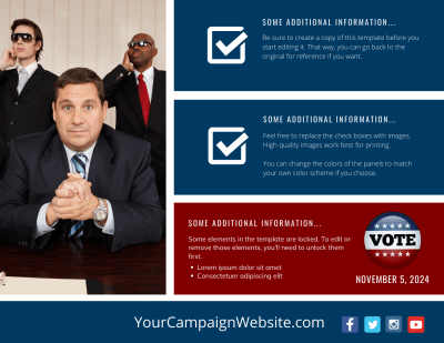 Political Flyer Template (horizontal) - Online Candidate